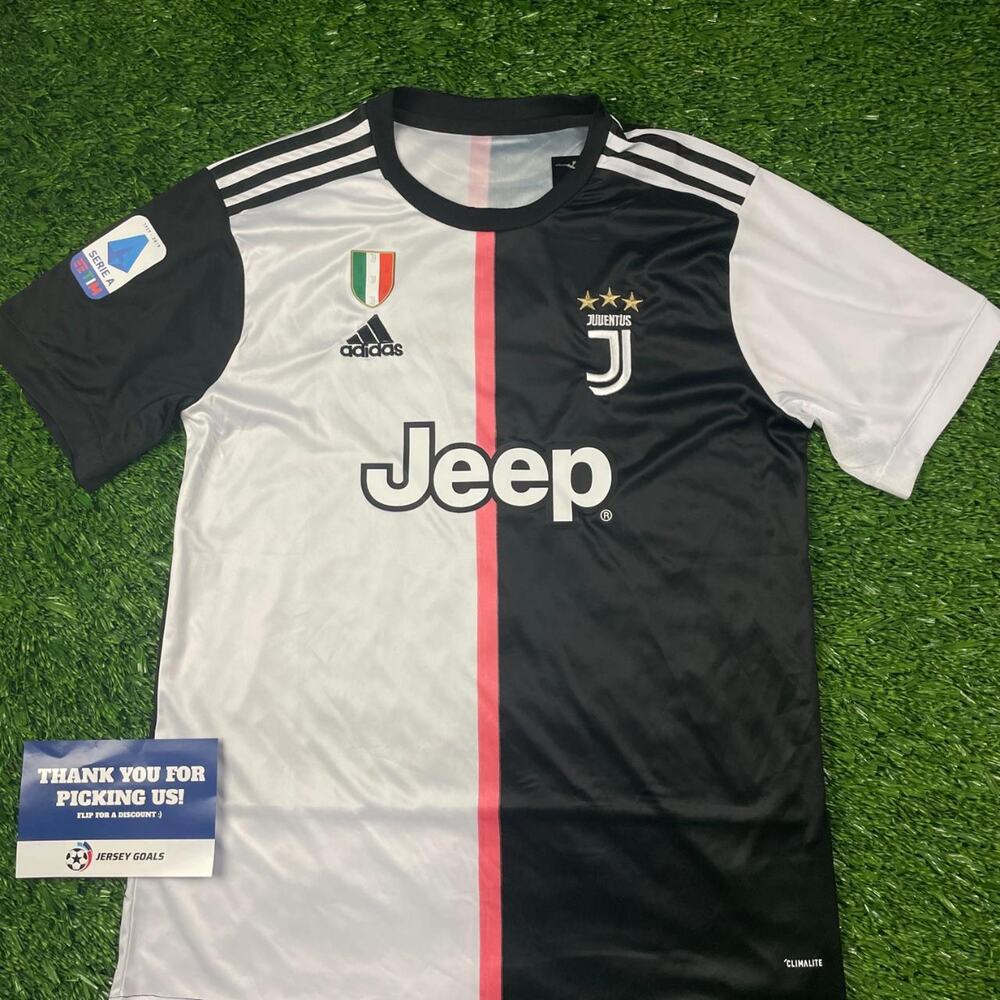 Juventus FC 2019-20 Home Football Soccer Jersey, Number 7 RONALDO, Size L